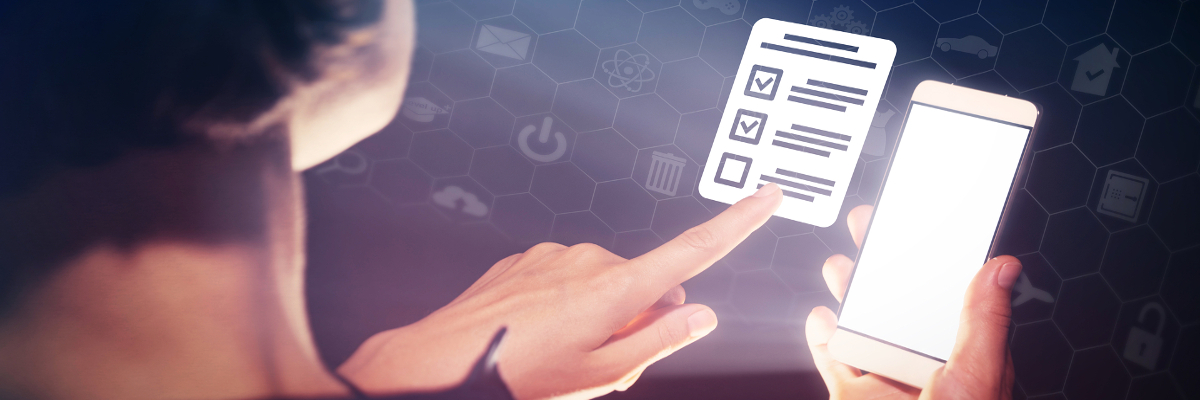 woman completing a questionnaire woman completing a questionnaire